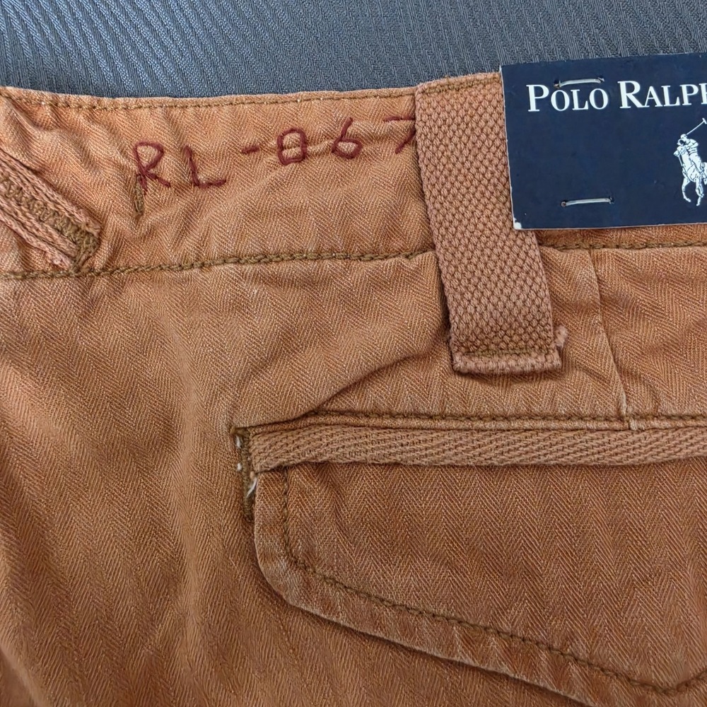 NWT Polo Ralph Lauren MIL-J-4883A Military Cargo Pants Rust Orange 36x30 RL-067